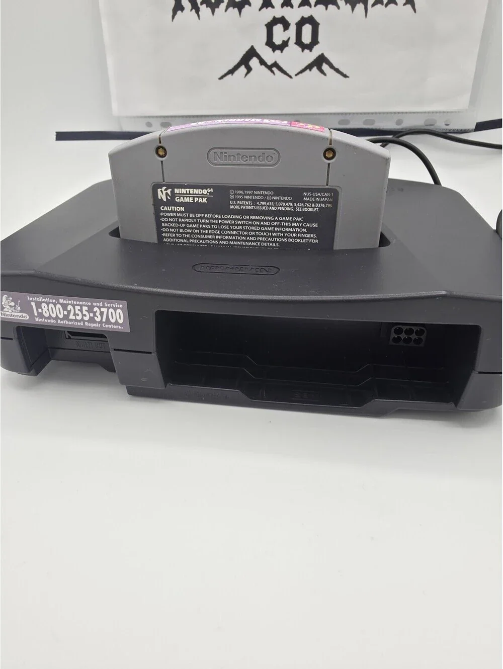 Nintendo 64 Console with controller, game and connections